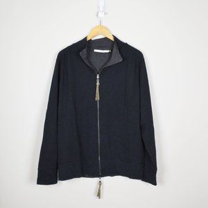 JC CASTELBAJAC Wool Silk Blend Full Dual Zip Sweater